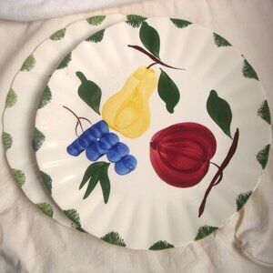 2 BLUE RIDGE Southern Pottery Bountiful Dinner Plates